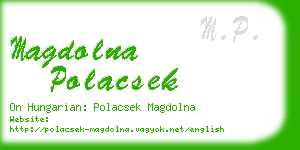 magdolna polacsek business card